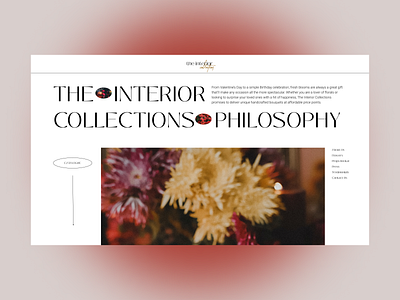 Interior Bouqets lan landingpage minimal ui user interface ux webdesign webdesigner