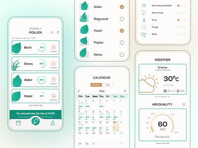 Dandelion App app design ui ux vector