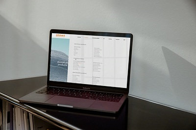 Website for Omnia 2 International design digital digital design graphic design grid identity laptop layout logo type typography ui uiux web web design website
