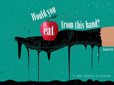 Concept Art - Filthy hand apple art be saved bible car oil concept design digital art dirty drawing filthy from sin god loves you hand illustration life mire oil poster rags