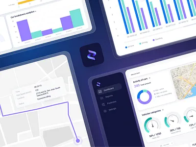 Vehicle tracking platform | Dashboard analytics app clean dashboard data graph infographic interface panel platform product design report statistics tracker tracking ui ux vehicle web web app