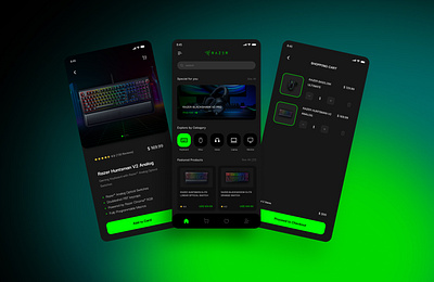 Razer App branding graphic design market razer razer app shop ui uidesginer uidesign ux uxdesign uxdesigner