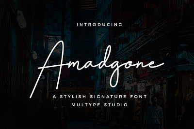Amadgone Stylish Signature Font branding design font freefont monolinefont photographyfont signaturefont typedesign typeface typography watermarkfont weddingfont