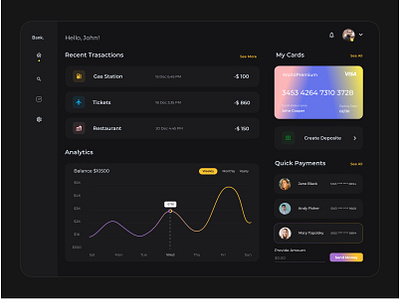 Dashboard banking concept dashboard design ui ux