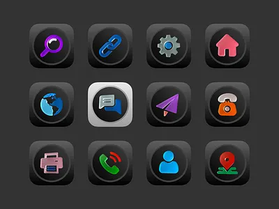 Important useful icons - 1 3d icons app design kits communication icons glass effect icon design graphic design icon design mobile app icons mobile ui kit social icons