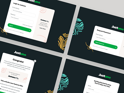 Justuno - Onboarding bbagency branding design digital marketing getting started graphic design login onboarding screens product design sign up flow steps ux ui