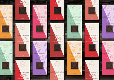 The Choca collection brand branding chocolat chocolate chocolate packaging design design graphique designer graphique designer portfolio emballge food graphic design graphic designer honey illustration lavender logo package pattern raspberry