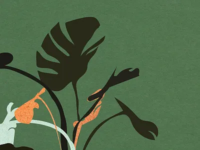 Green color creative decoration illustration