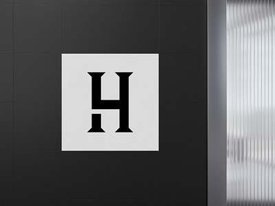 HY-logo branding design h hy illustration interior design company interior designer logo lyl roman column y