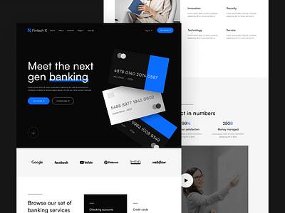 Home | Fintech X - Fintech Webflow Website Template b2b bank banking credit card fintech home homepage landing landing page landingpage saas software startup tech technology template web design webdesign webflow website