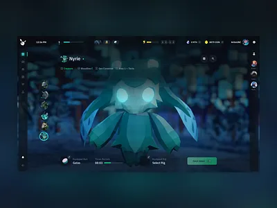 Legends of Venari – Blockchain NFT Game art binance blockchain crypto cyberpunk dark game neon nft platform ui ux web