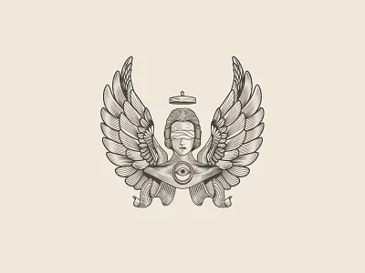 Lady Fortuna branding concept graphic design illustration illustrator line linework logo people vintage