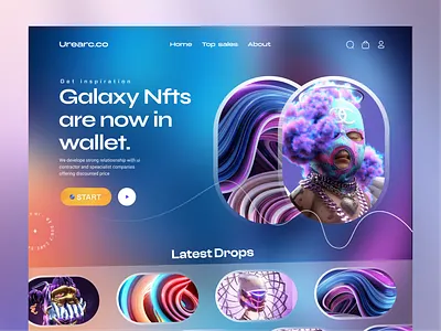 Nft Marketplace website nft nft marketplace nft ui nft web nft website web design web3 website design