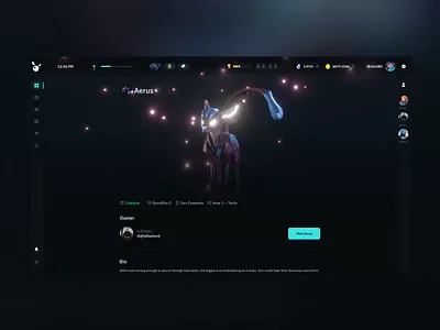 Legends of Venari – Blockchain NFT Game art binance blockchain crypto cyberpunk dark game neon nft platform ui ux web