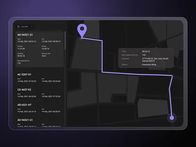 Tracking map | Vehicle tracking platform car car tracking dashboard interface location location tracker logistics map navigation platform product route tracking tracking map transport ui ux vehicle web web app