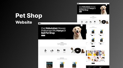 Bali Pet Shop - Web Design adobe xd app design figma mobile ui user experience