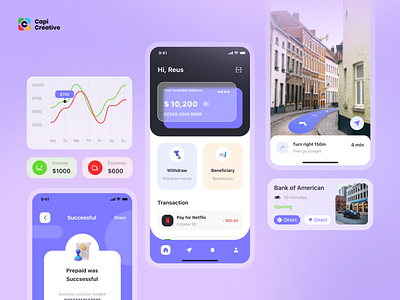 MeeBank - Banking App UI Concept app app design banking capi design mobile money ui ui kit ux