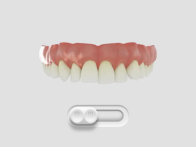 3D Switch for concept design. 3d 3d motion aligners animation design graphics illustration inspiration interaction interface invisible motion switch teeth uiux web