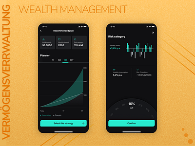 Wealth management time traveler chart controls ui