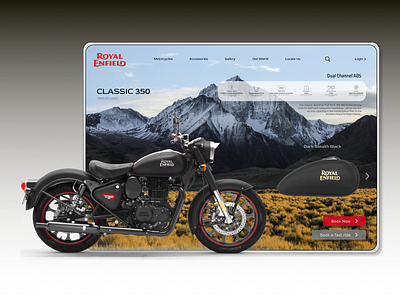 Royal Enfield Web Page Ui app bike branding design icon illustration logo motorbike royal enfield typography ui ux vector web page