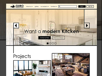 GURO Interior design agency Web Design UI adobe xd figma furniture website interior design website landing page ui ui design ux web design xd