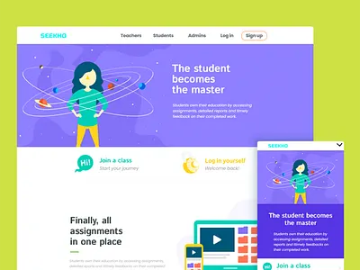 SEEKHO ED-TECH PLATFORM app byjus calm design edtech education learn learning mobile online school teach ui unacademy ux vedantu