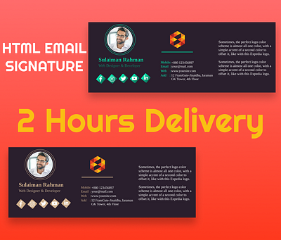 Clickable Html Email Signature branding design email email signature figma to html graphic design html css illustration landing page logo website
