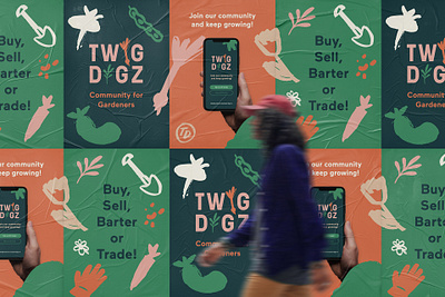 Visual Identity for Twig Digz app brand design branding design gardening illustration logo twig digz visual identity