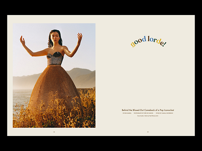 Lorde Magazine Spread Concept concept design editorial editorial design futura graphic graphic design layout lorde magazine music pop pop music sans serif serif type typography vogue