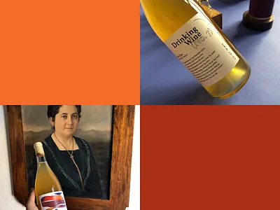 Label Design for Co-Op Wines drawing graphic design illustration label orange wine packaging painting wine wine label