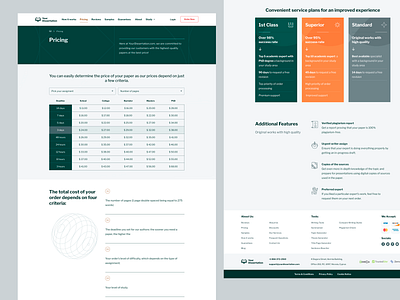 Dissertation, Essay animation card ui clear feedback footer home page how it work layout main page plan price reviews servise set tanles ui ux writing tools