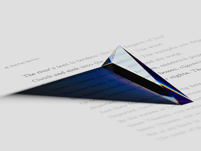 The Waste Land: 100 Years - Composition 4 3d blender branding distortion glass graphic design poetry prism prismatic refraction text waste land wasteland