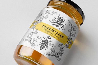 Dupuis' Bees - Wildflower Honey Logo aesthetic art artwork branding design graphic design logo mockup