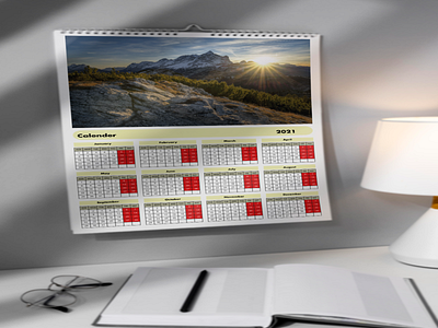 Wall Calender 2021 design photoshop wall calender