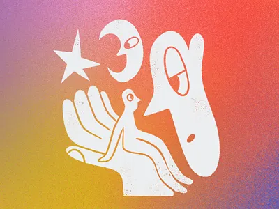 Future giving now a pep talk characterdesign colourful design digitalillustration illustration illustrator textures