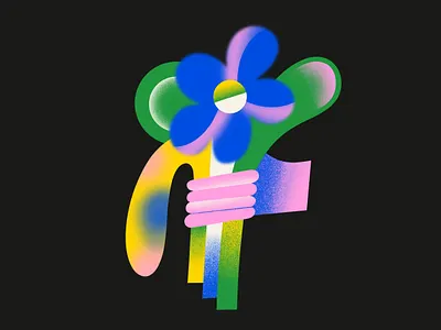 Flow Pow characterdesign colourful design digitalillustration floral flower illustration illustrator nature plants power textures