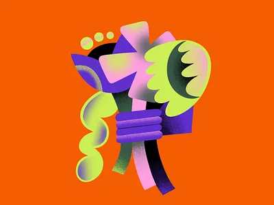 Brought you flowers characterdesign colourful design digitalillustration floral flowers illustration illustrator nature textures