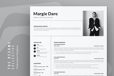 CV Template clean clean cv cover letter cv design cv template design illustration job cv minimal modern professional professional cv professional job professional resume resume resume design resume template simple word work