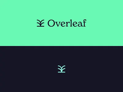 Overleaf branding logo minimal typography vector