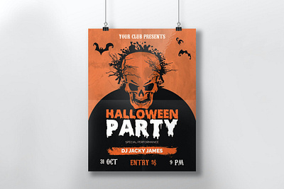 Halloween Flyer catalog clean design flyer set graphic design halloween halloween flyer halloween party halloween poster set horror illustration indesign magazine night print printable pumpkin set simple template