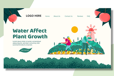 Planting Farmer - Landing Page annual report app design farmer graphic design html illustration landing landing page multipurpose page planting planting farmer purpose ui ui design ux ux design web website