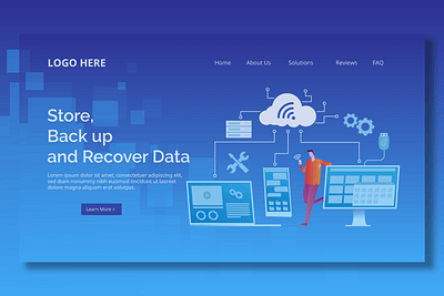 Cloud Computing - Landing Page annual annual report app branding cloud cloud computing computing design illustration landing landing page multipurpose page purpose report ui ui design ux ux design website