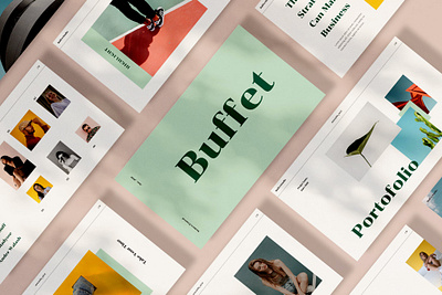 Buffet branding buffet deck design designposter google google slides graphic design illustration keynote modern motion graphics pitch deck powerpoint presentation presentation template simple slides template vector