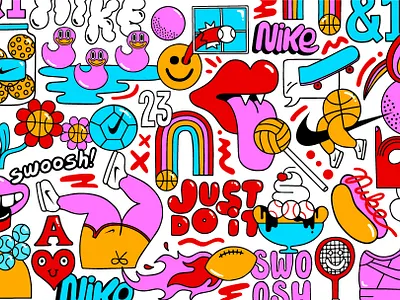 Nike Pattern background illustration nike pattern sports