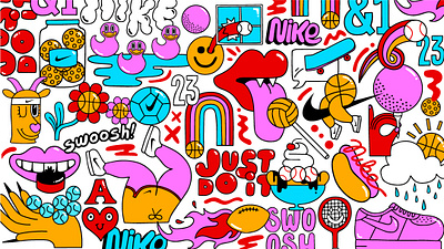 Nike Pattern background illustration nike pattern sports