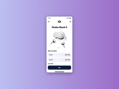 Virtual Reality 073 app concept dailyui design oculus ui virtual reality vr