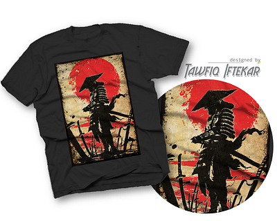Shadow of warrior adobe photoshop japan shadow sword t shirt design warrior warrior silhouette