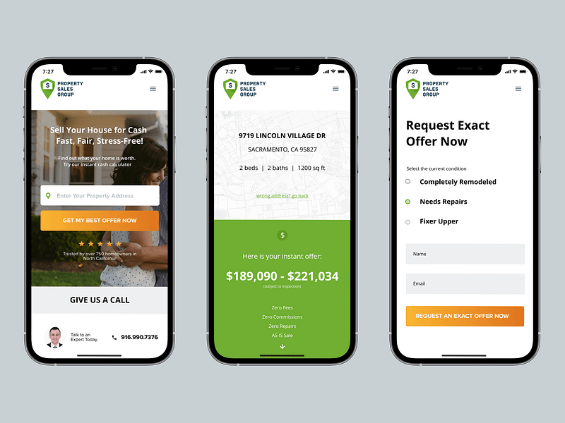 Property Calculator Offer Mobile Page address calculator cta design form house ios iphone mobile mobile form money offer property real estate realtor sales ui user experience ux website