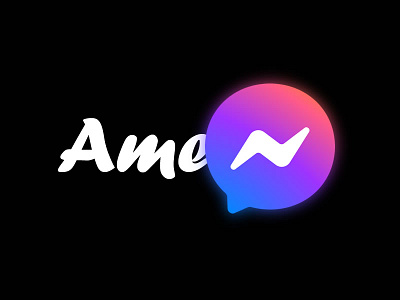 🙏🏻 Amen 👉🏻 FaceBook 💭 Messenger App rebrand fun 3d amen app bible chat christian facebook icon letter lettering letters messenger now pray prayer screensaver trending typography verse wallpaper