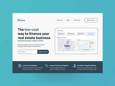 Release - Real Estate SaaS Product Design b2b b2c black buildings dashboard design development investing investment landing page light green minimal product design real estate saas typography ui ux web design white